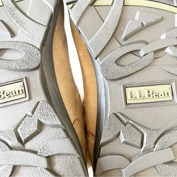 LL Bean Thinsulate Taupe Suede 8” Boot Men’s Size 11 Pull-on Style Neoprene Cuff - Picture 10 of 15